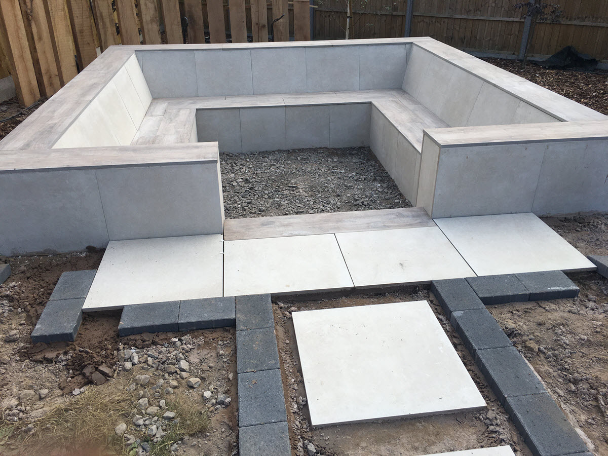 Porcelain Paving Seating Area