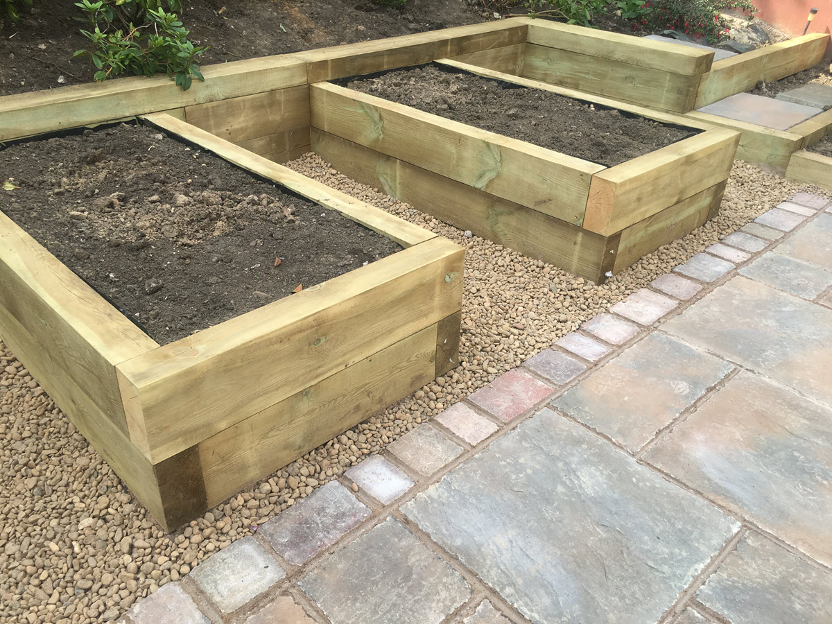 Raised Beds Made From Sleepers